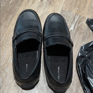 Big Boy’s Black Leather Loafers